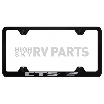 Automotive Gold License Plate Frame - Black Stainless Steel - LFWCTSVEB