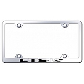 Automotive Gold License Plate Frame - Silver Stainless Steel - LFWCTSVEC