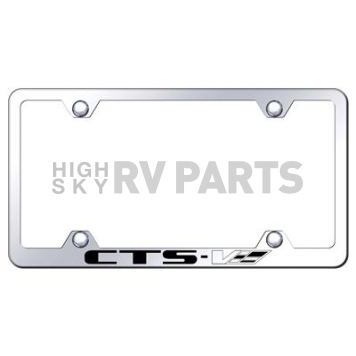 Automotive Gold License Plate Frame - Silver Stainless Steel - LFWCTSVEC