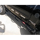 N-Fab Nerf Bar - Truck Wheel to Wheel Black Matte Textured Powder Coated Steel Round - C07100CC6X