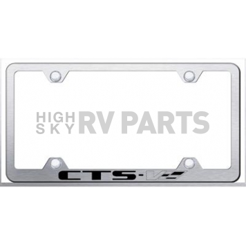 Automotive Gold License Plate Frame - Silver Stainless Steel - LFWCTSVES