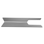 Warrior Products Rocker Panel Guard - Flat Aluminum Silver Polished Single - 909U