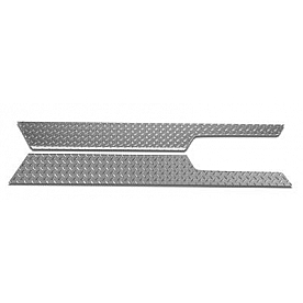 Warrior Products Rocker Panel Guard - Flat Aluminum Silver Polished Single - 909U