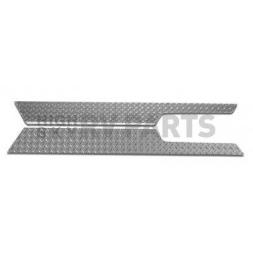 Warrior Products Rocker Panel Guard - Flat Aluminum Silver Polished Single - 909U