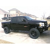 N-Fab Nerf Bar - Truck Wheel to Wheel Black Matte Textured Powder Coated Steel Round - C0789CCTX