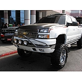 N-Fab Nerf Bar - Truck Wheel to Wheel Black Gloss Powder Coated Steel Round - C01100CC6
