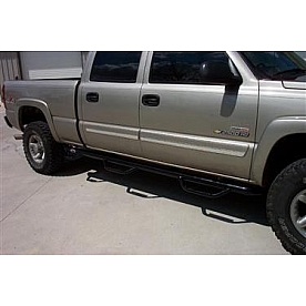 N-Fab Nerf Bar - Truck Wheel to Wheel Black Gloss Powder Coated Steel Round - C01105CC6