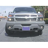 T-Rex Truck Products Grille Insert - Horizontal Bar Rectangular Polished Aluminum - 21085
