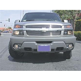 T-Rex Truck Products Grille Insert - Horizontal Bar Rectangular Polished Aluminum - 21085