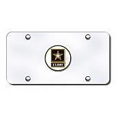 Automotive Gold License Plate - Army Stainless Steel - ARMYCC
