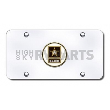 Automotive Gold License Plate - Army Stainless Steel - ARMYCC