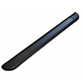 Romik USA Running Board Black Anodized Aluminum Stationary - 23015419