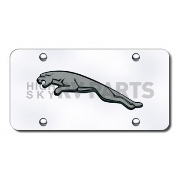 Automotive Gold License Plate - Jaguar Logo Stainless Steel - JAGGC