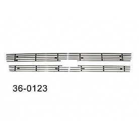 Paramount Automotive Grille Insert - Polished Aluminum 4 Millimeter Horizontal Style - 360123