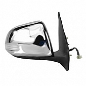 K-Source Exterior Mirror Electric Rectangular Black Housing With Silver Cover Single - 70151T