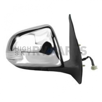 K-Source Exterior Mirror Electric Rectangular Black Housing With Silver Cover Single - 70151T