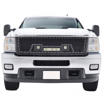 Paramount Automotive Grille - Powder Coated Black Stainless Steel - 480835-3