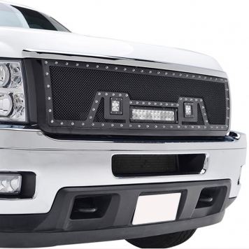 Paramount Automotive Grille - Powder Coated Black Stainless Steel - 480835-4