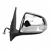 K-Source Exterior Mirror Electric Rectangular Black Housing With Silver Cover Single - 70152T