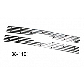 Paramount Automotive Grille Insert - Polished Aluminum 8 Millimeter Horizontal Style - 381101