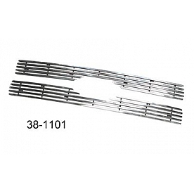 Paramount Automotive Grille Insert - Polished Aluminum 8 Millimeter Horizontal Style - 381101