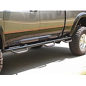 N-Fab Nerf Bar - Truck Wheel to Wheel Black Matte Textured Powder Coated Steel Round - D15103CC6T