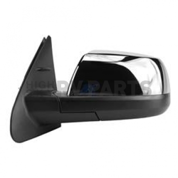 K-Source Exterior Mirror Electric Rectangular Black Housing With Silver Cover Single - 70156T