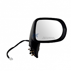K-Source Exterior Mirror Electric Rectangular Black Single - 70163T