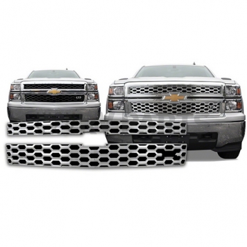 Bully Truck Grille Insert - Chrome Plated ABS Plastic - GI124L-1