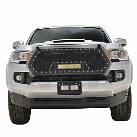 Paramount Automotive Grille - Powder Coated Black Stainless Steel - 480857