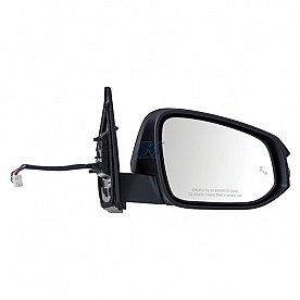 K-Source Exterior Mirror Electric OEM Black Single - 70173T