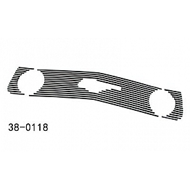 Paramount Automotive Grille Insert - Polished Aluminum 4 Millimeter Horizontal Style - 380118