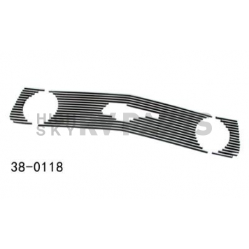 Paramount Automotive Grille Insert - Polished Aluminum 4 Millimeter Horizontal Style - 380118