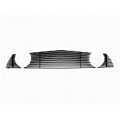 Street Scene Grille Insert - Horizontal Bar Aluminum Black Powder Coated - 95085691