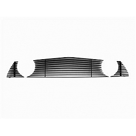 Street Scene Grille Insert - Horizontal Bar Aluminum Black Powder Coated - 95085691