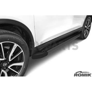 Romik USA Running Board Black Anodized Aluminum Stationary - 22373419-1