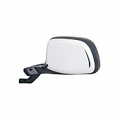 K-Source Exterior Mirror Manual OEM Black With Silver Cover Single - 61034F