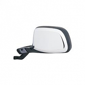 K-Source Exterior Mirror Manual OEM Black With Silver Cover Single - 61034F