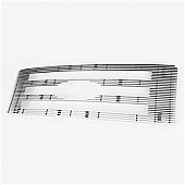 Paramount Automotive Grille Insert - Polished Aluminum 4 Millimeter Horizontal Style - 380243