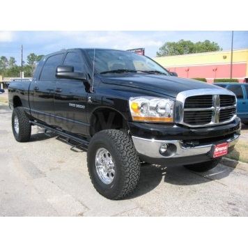 N-Fab Nerf Bar - Truck Wheel to Wheel Black Gloss Powder Coated Steel Round - D06110CC