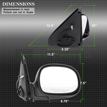 Xtune Exterior Mirror Power Rectangular Single - 9934841-5