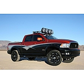 N-Fab Nerf Bar - Truck Wheel to Wheel Black Gloss Powder Coated Steel Round - D0994CC6