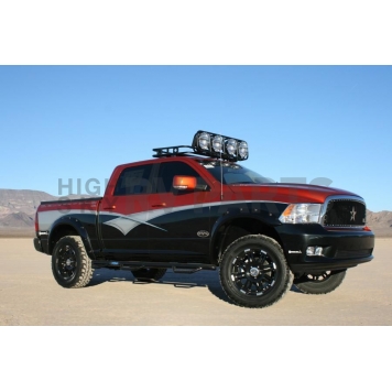 N-Fab Nerf Bar - Truck Wheel to Wheel Black Gloss Powder Coated Steel Round - D0994CC6