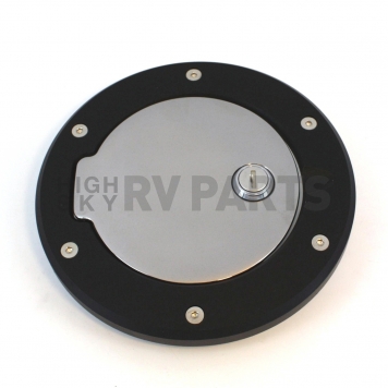 All Sales Fuel Door - Round Aluminum - 6099KCL