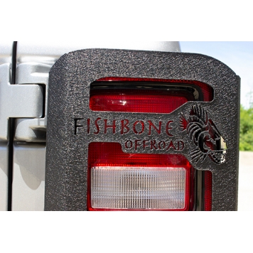 Fishbone Offroad Tail Light Guard Steel And Aluminum Flat With Fishbone Logo Set Of 2 - FB21119-4