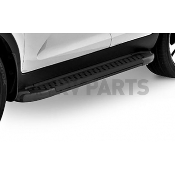 Romik USA Running Board Black Powder Coated Aluminum Stationary - 62111419-2