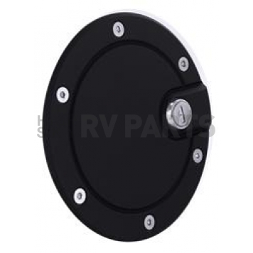 All Sales Fuel Door - Round Aluminum - 6152GKL