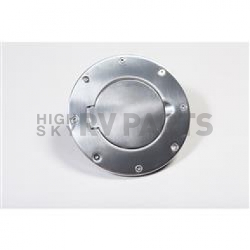 Rugged Ridge Fuel Door Cover - Polished Silver Aluminum - 1142501