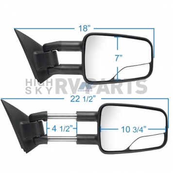 K-Source Exterior Towing Mirror Manual OEM Single - 62049G-2