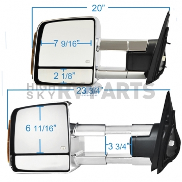 K-Source Exterior Towing Mirror Electric OEM Set Of 2 - 7013132T-1